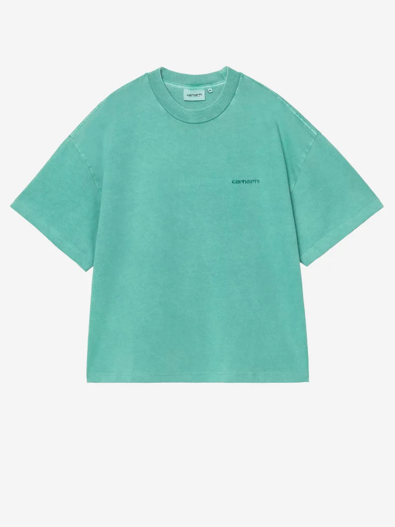 T-shirt S/S 'Benton' verde boxy fit