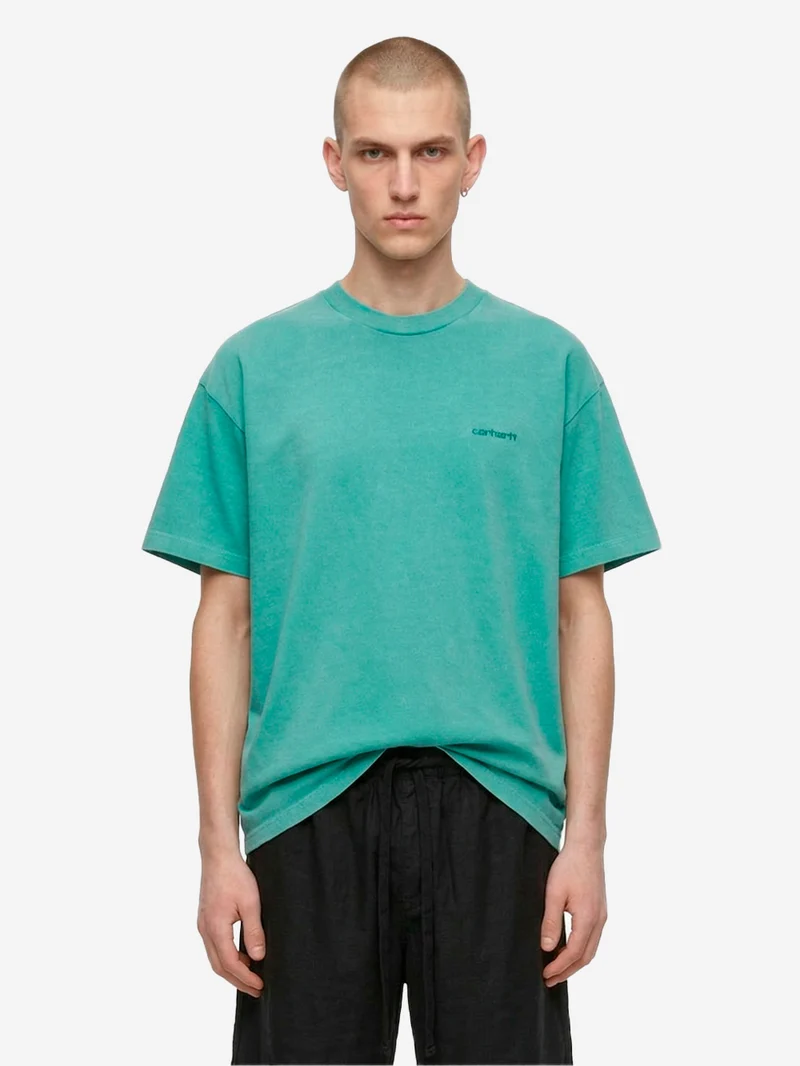 T-shirt S/S 'Benton' verde boxy fit