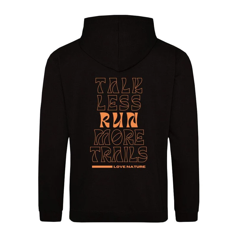 talk less run more trails - Bio Premium Zipper Hoodie Unisex