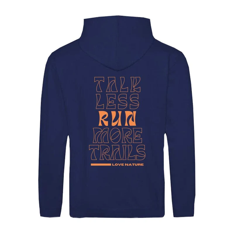 talk less run more trails - Bio Premium Zipper Hoodie Unisex