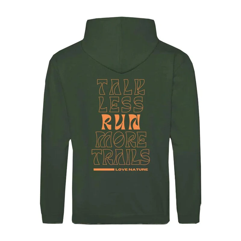 talk less run more trails - Bio Premium Zipper Hoodie Unisex