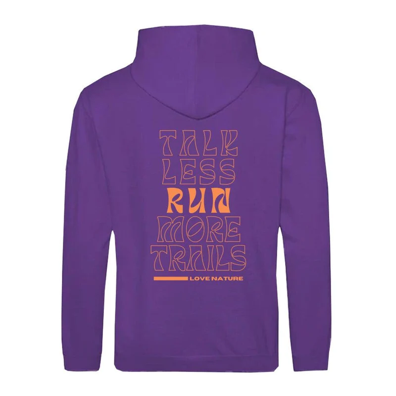 talk less run more trails - Bio Premium Zipper Hoodie Unisex