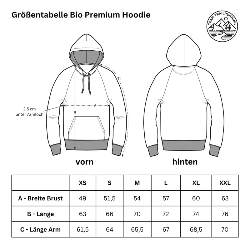 All we need is Trailrunning - Bio Premium Hoodie