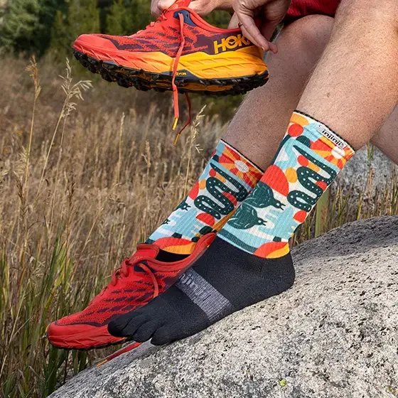 Injinji Trail Midweight Crew Artist Designed Laufsocken Herren