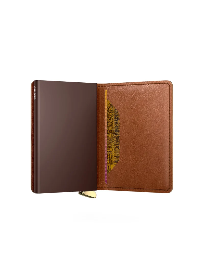 Secrid Premium Slimwallet+ Emboss Lines Cognac