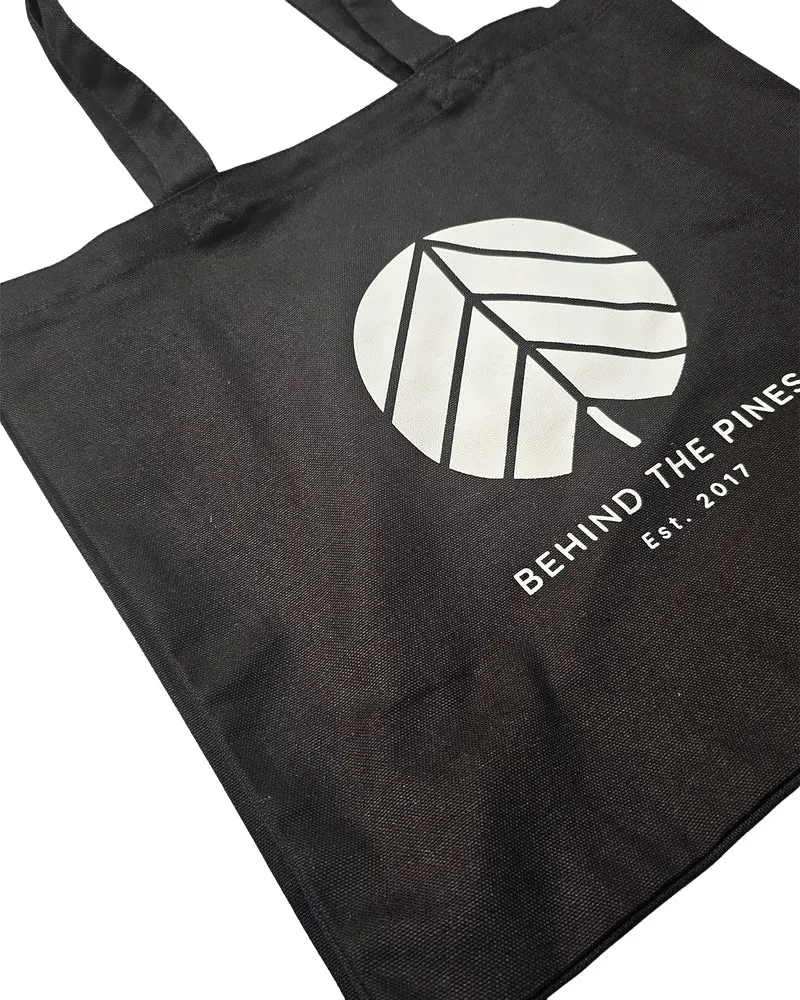 Behind The Pines Organic Heavy Tote Bag Black