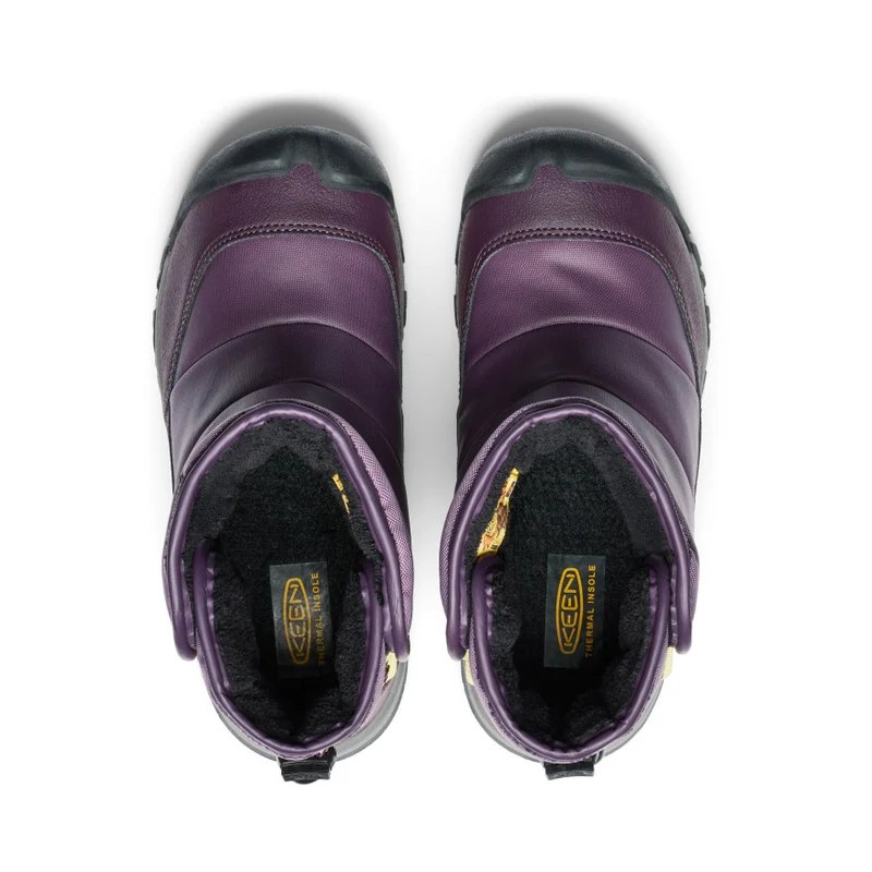 Puffrider Wasserdichte Winterstiefel für große Kids | Black Plum/Daiquiri Green
