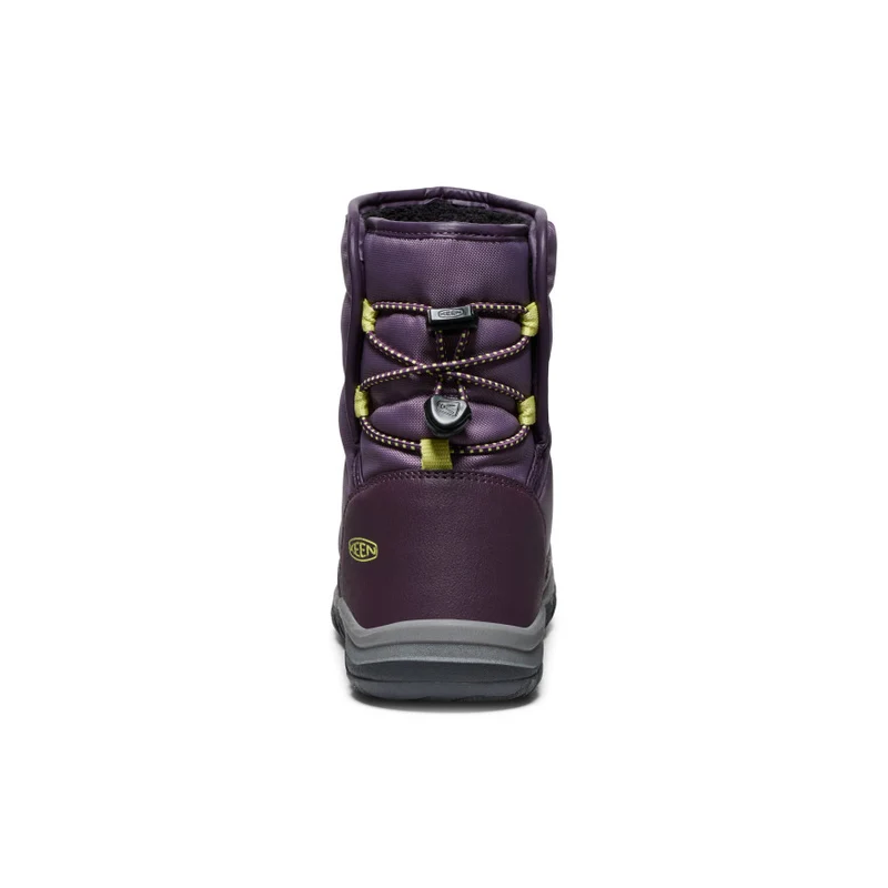 Puffrider Wasserdichte Winterstiefel für große Kids | Black Plum/Daiquiri Green