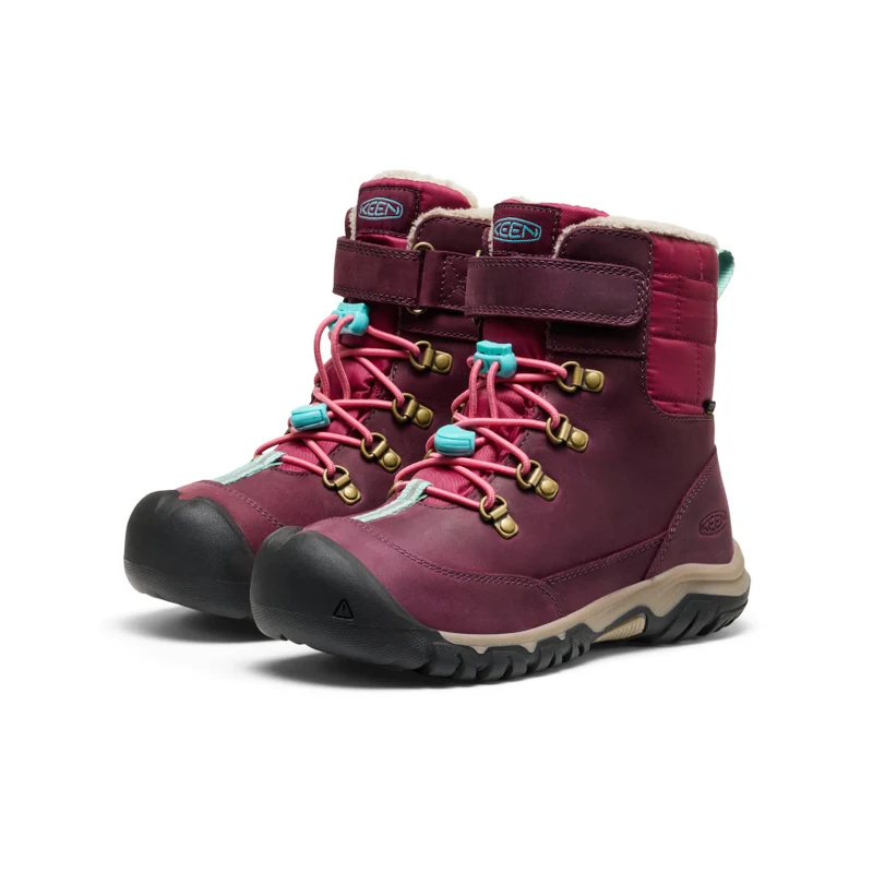 Kanibou Wasserdichte Winterstiefel für große Kids | Fig/Pink Lemonade