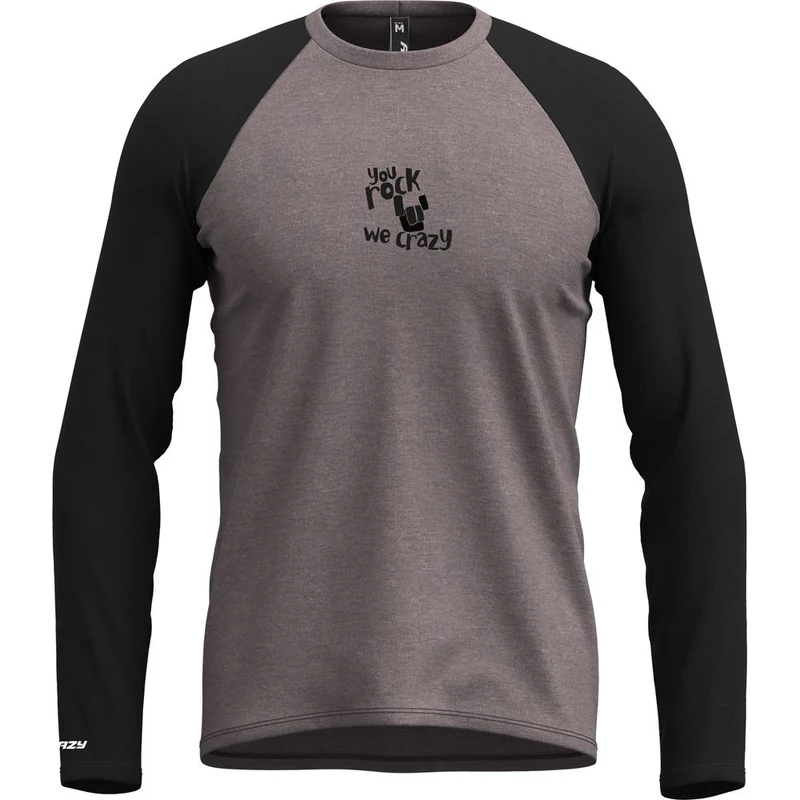 Crazy Idea Long Sleeved Gulliver Herren Longsleeve gray-black