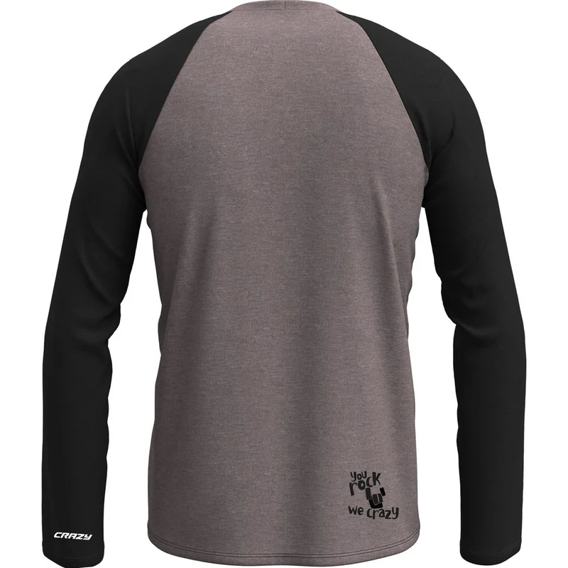 Crazy Idea Long Sleeved Gulliver Herren Longsleeve gray-black