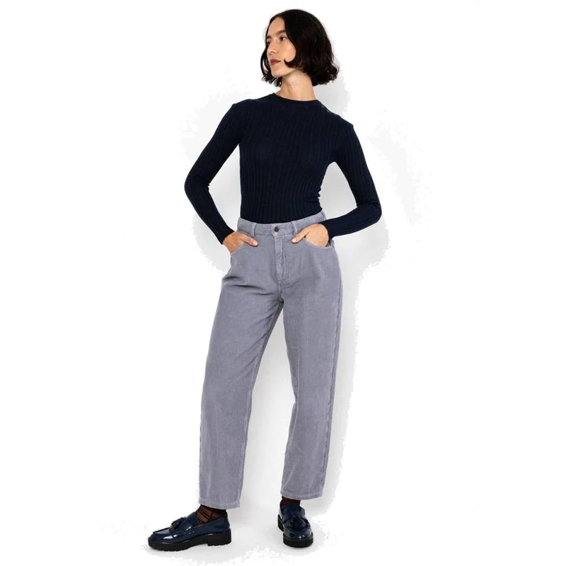 Blutsgeschwister High Waist Olotte Damen Cordhose morning-dawn-corduroy-blue