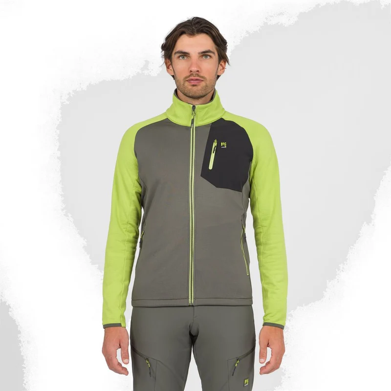 Karpos Odle Evo Full Zip Fleece Herren Midlayer kambaba-dark-citron