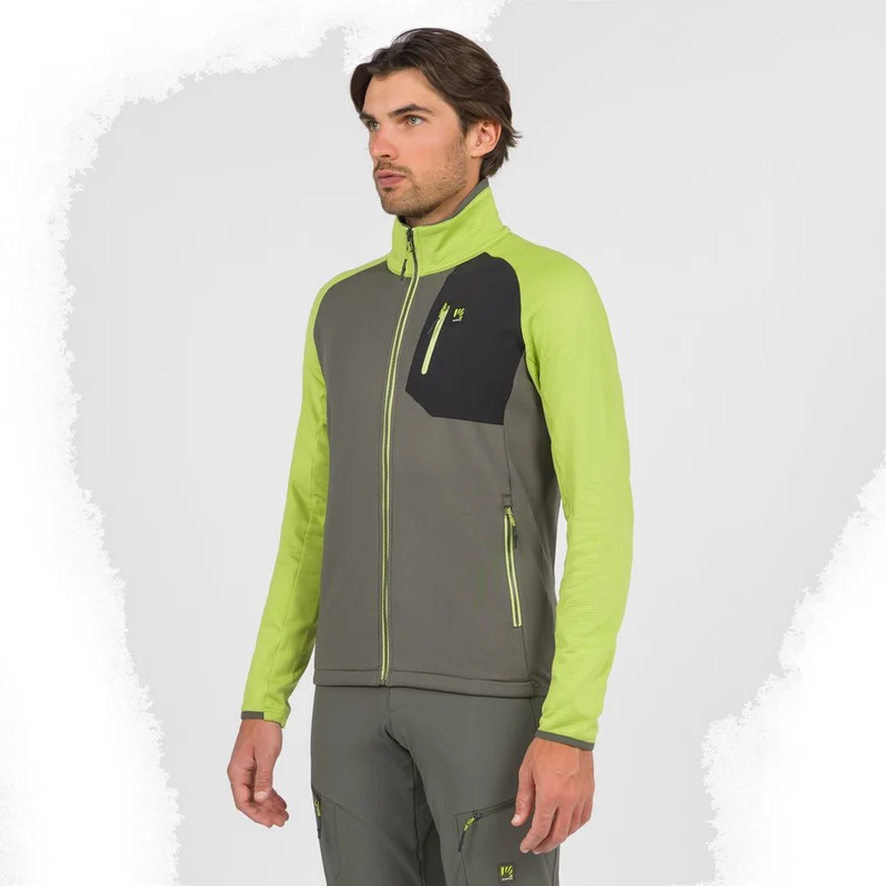 Karpos Odle Evo Full Zip Fleece Herren Midlayer kambaba-dark-citron