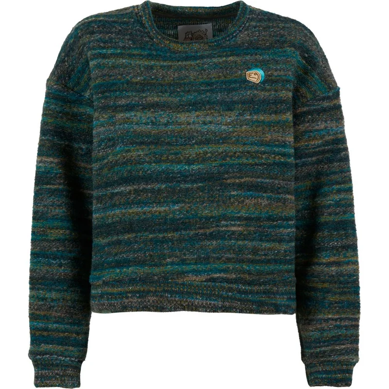 E9 Mei Damen Pullover dark-teal-1084