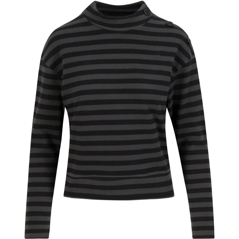 Blutsgeschwister Stereo Rainbow Seafarer Damen Longsleeve black-line-stripes