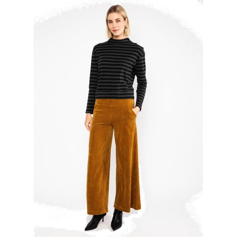 Blutsgeschwister Stereo Rainbow Seafarer Damen Longsleeve black-line-stripes