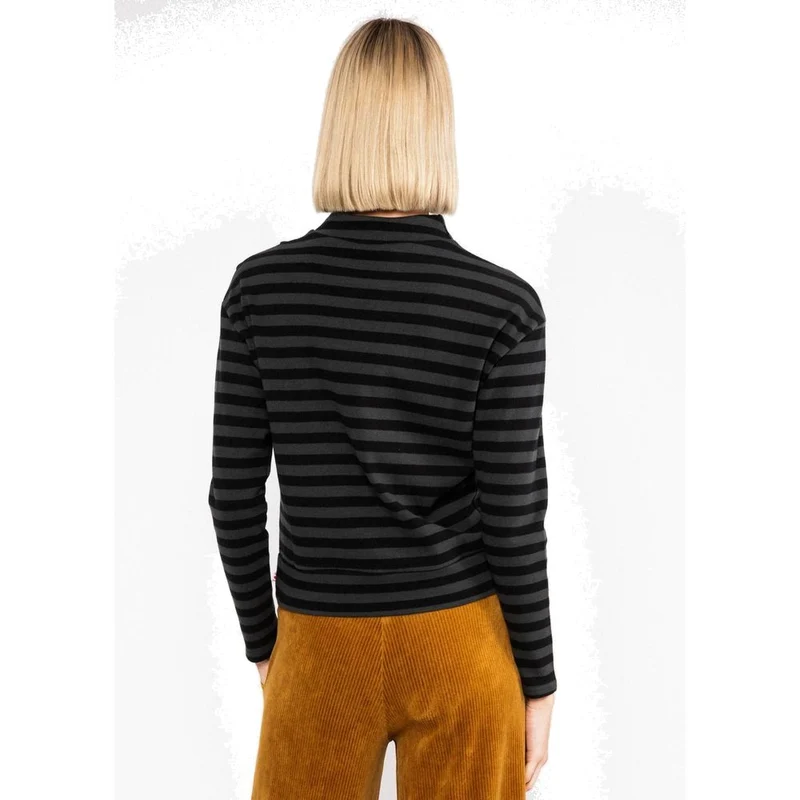 Blutsgeschwister Stereo Rainbow Seafarer Damen Longsleeve black-line-stripes