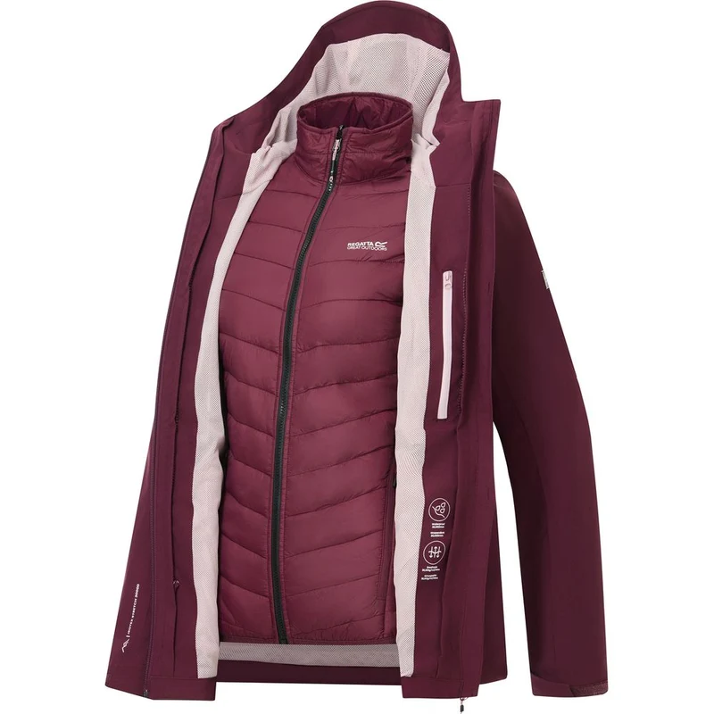 Regatta Wentwood Damen 3-in-1 Outdoorjacke fig