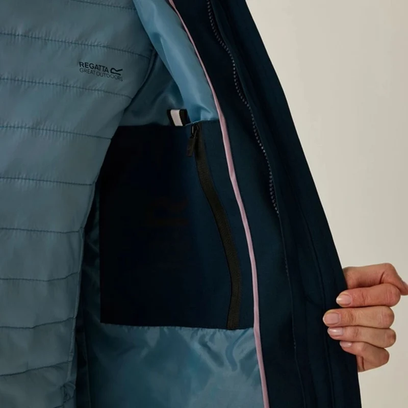 Regatta Denbury Damen 3-in-1-Jacke navy/dusky blue