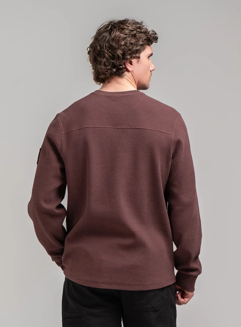 DISSIDENT WAFFLE LONG SLEEVE T-SHIRT
