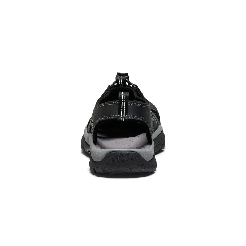 Newport Leder Sandale für Herren | Black/Steel Grey