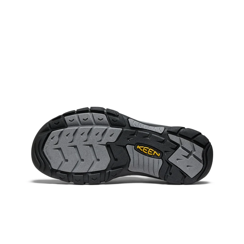 Newport Leder Sandale für Herren | Black/Steel Grey