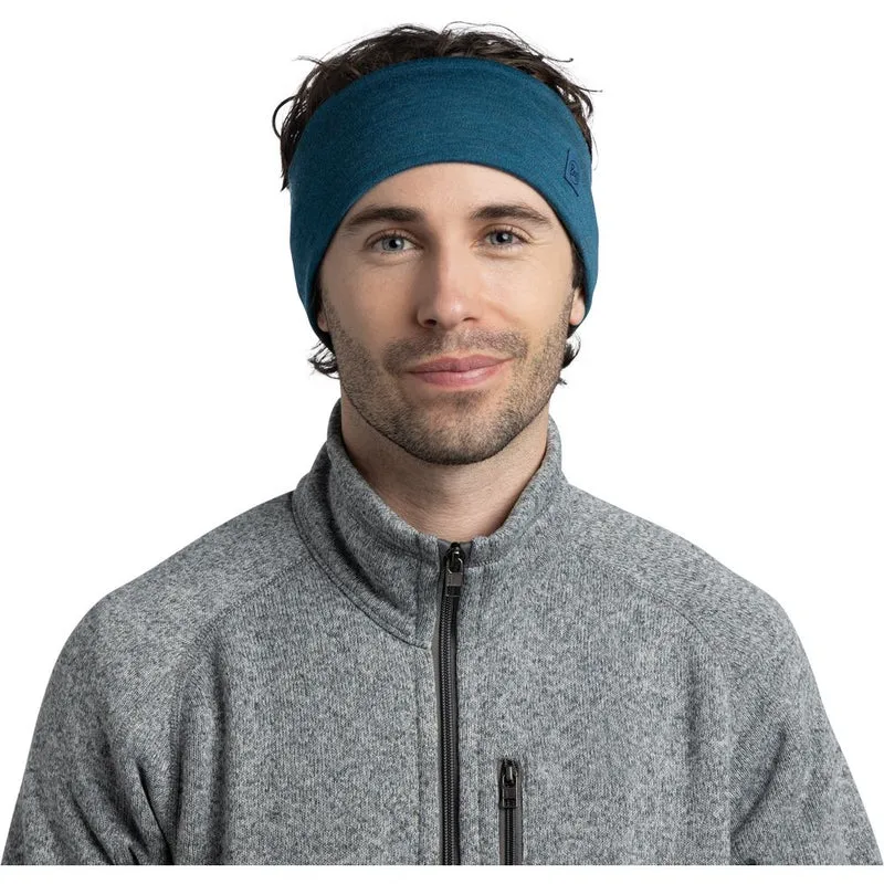 Buff Merino Wide Headband Stirnband solid-ocean