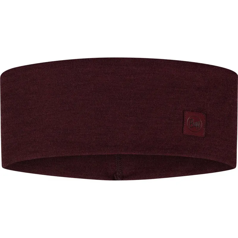Buff Merino Wide Headband Stirnband solid-garnet