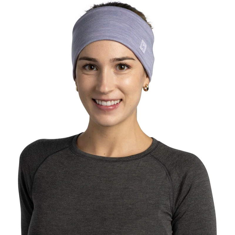 Buff Merino Wide Headband Stirnband solid iris