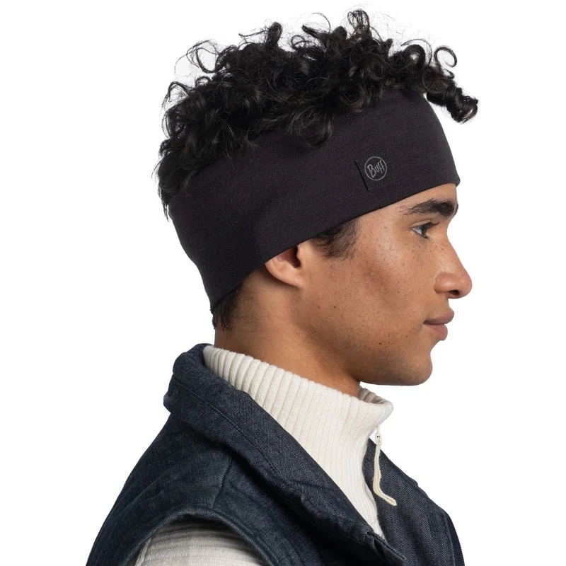 Buff Merino Wide Headband Stirnband black