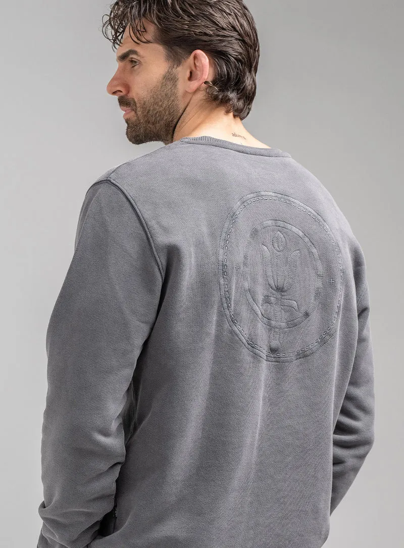 DISSIDENT-PULLOVER MIT ACID-WASCHUNG