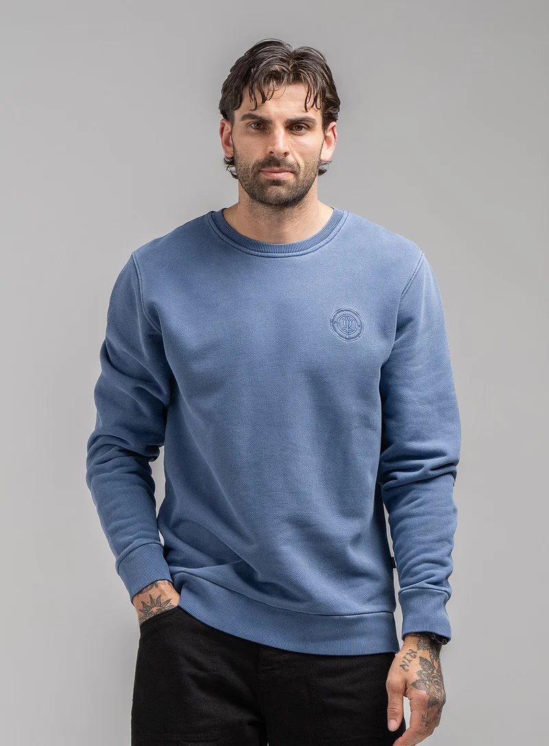 DISSIDENT-PULLOVER MIT PIGMENT-DYE-WASCHUNG