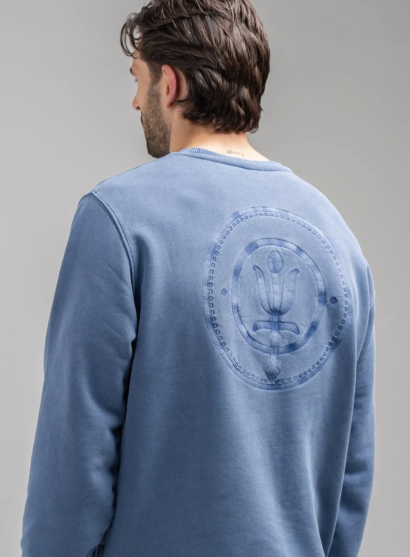 DISSIDENT-PULLOVER MIT PIGMENT-DYE-WASCHUNG