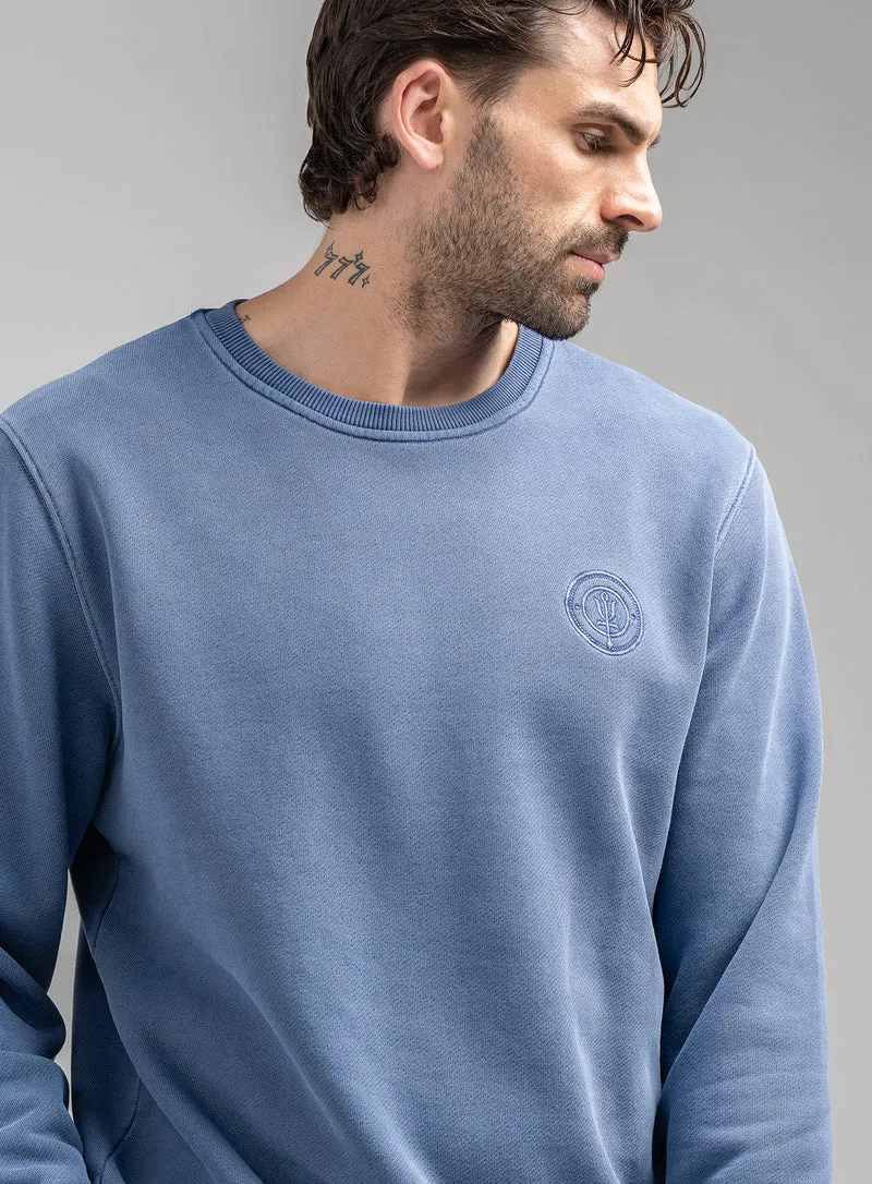 DISSIDENT-PULLOVER MIT PIGMENT-DYE-WASCHUNG