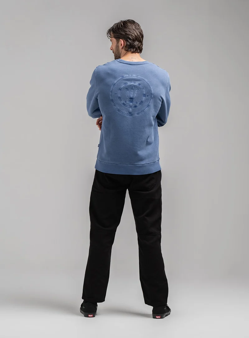 DISSIDENT-PULLOVER MIT PIGMENT-DYE-WASCHUNG