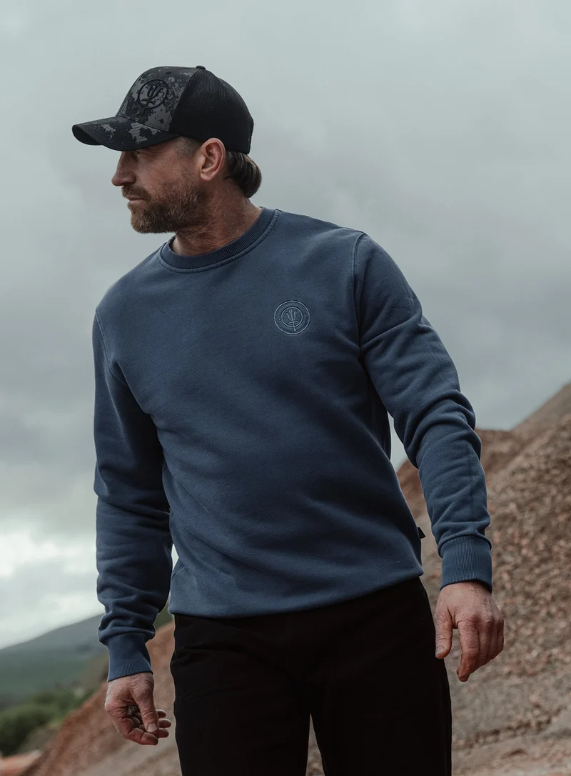 DISSIDENT-PULLOVER MIT PIGMENT-DYE-WASCHUNG