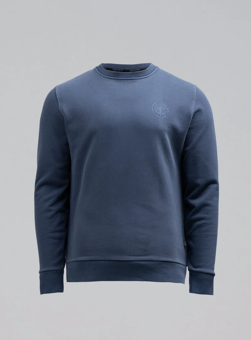 DISSIDENT-PULLOVER MIT PIGMENT-DYE-WASCHUNG