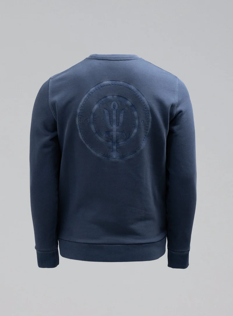 DISSIDENT-PULLOVER MIT PIGMENT-DYE-WASCHUNG