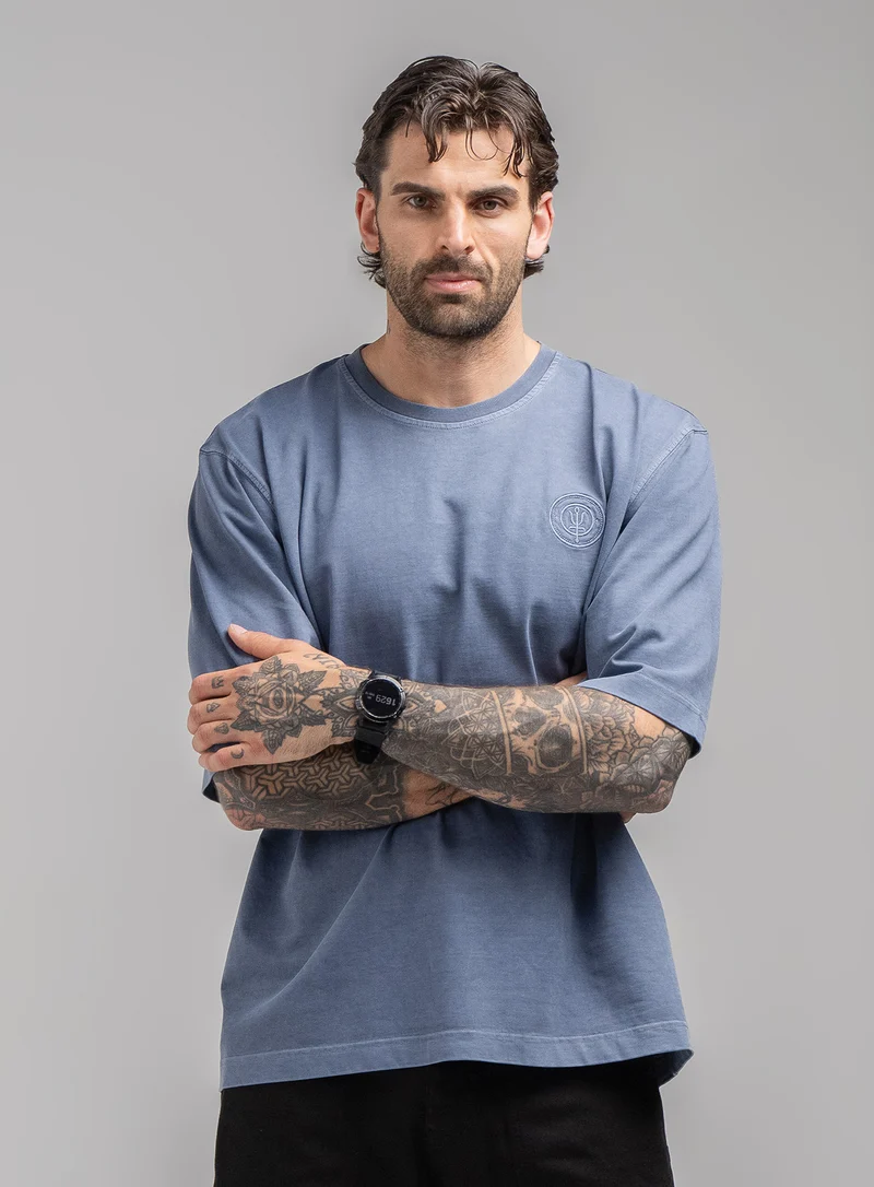 DISSIDENT-T-SHIRT MIT PIGMENT-DYE-WASCHUNG