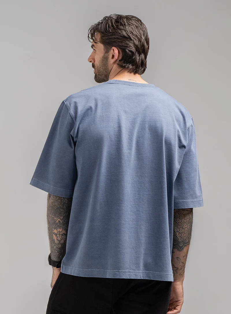 DISSIDENT-T-SHIRT MIT PIGMENT-DYE-WASCHUNG