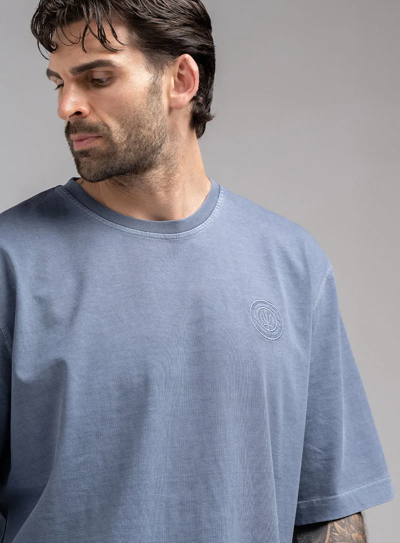 DISSIDENT-T-SHIRT MIT PIGMENT-DYE-WASCHUNG