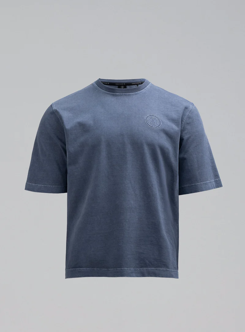 DISSIDENT-T-SHIRT MIT PIGMENT-DYE-WASCHUNG