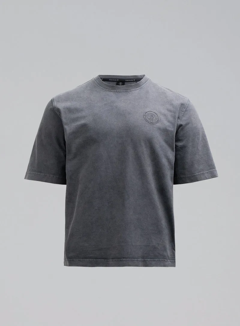 DISSIDENT-T-SHIRT MIT ACID-WASCHUNG