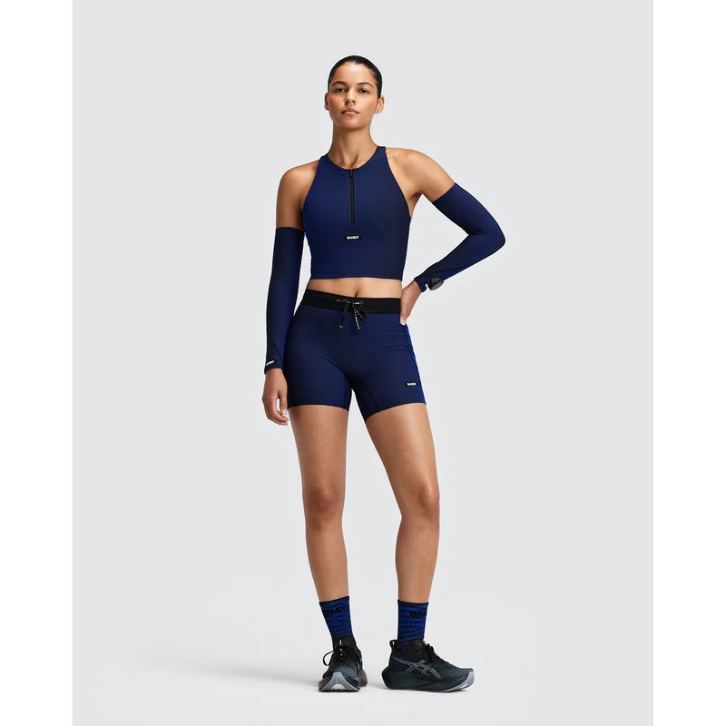 Bandit Striped Cadence Zip Front T-Back Race Crop Dames