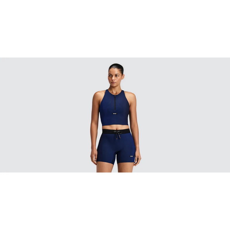 Bandit Striped Cadence Zip Front T-Back Race Crop Dames