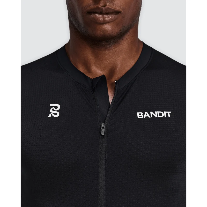 Bandit Geomesh 2-Way Zip Run Top Heren
