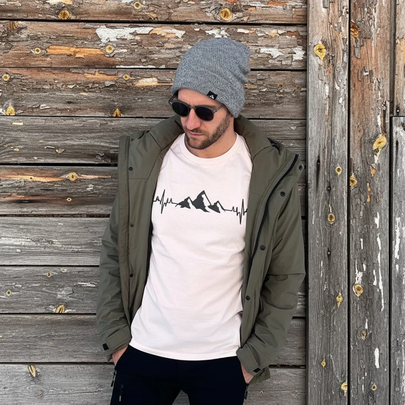 Berg Herzschlag - Unisex Premium Organic T-Shirt