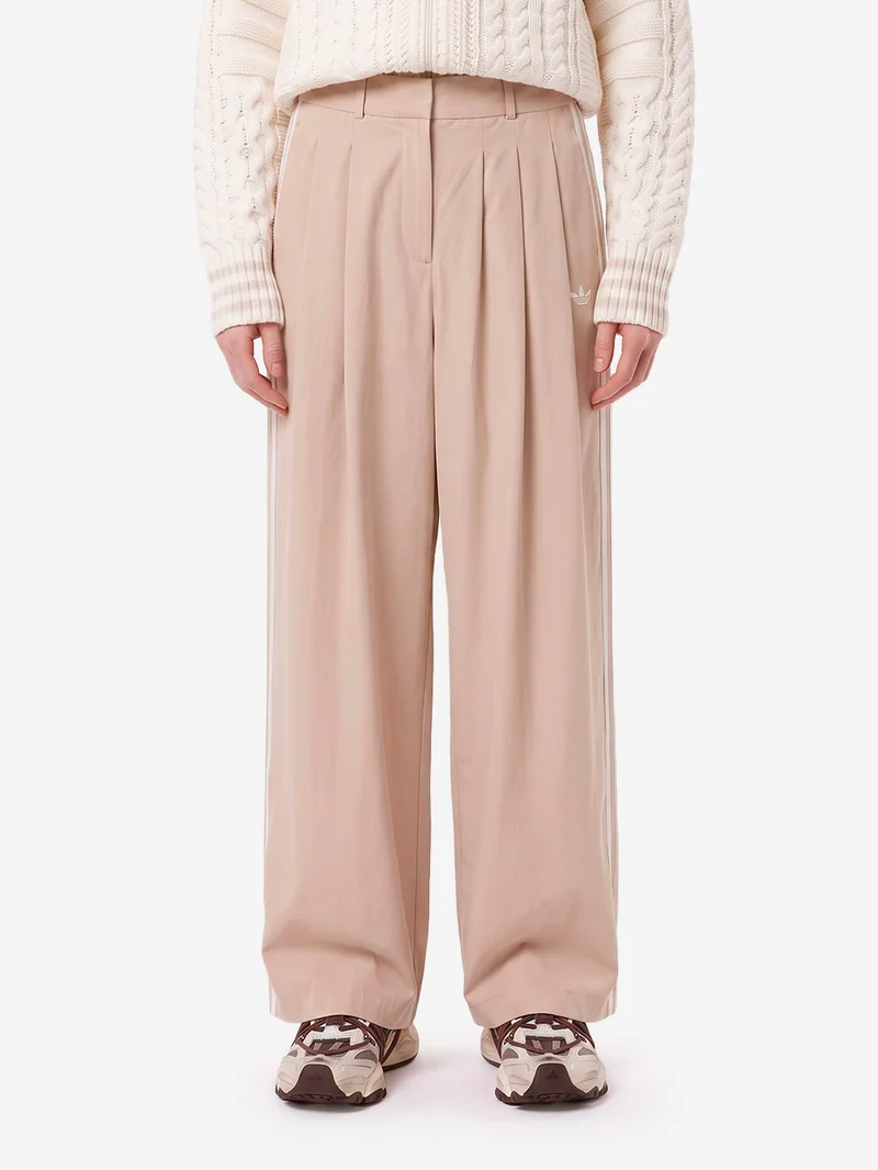 Pantaloni pleated beige
