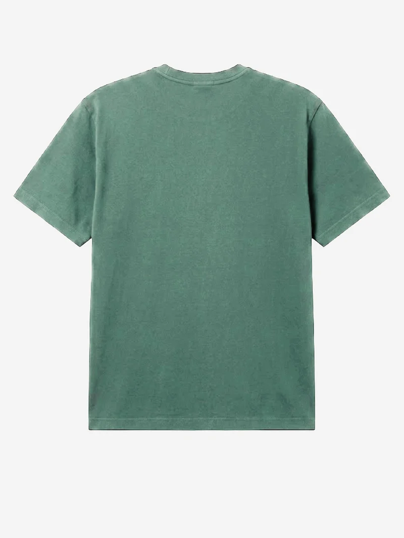 T-shirt verde scuro con tasca a soffietto e patch Compass